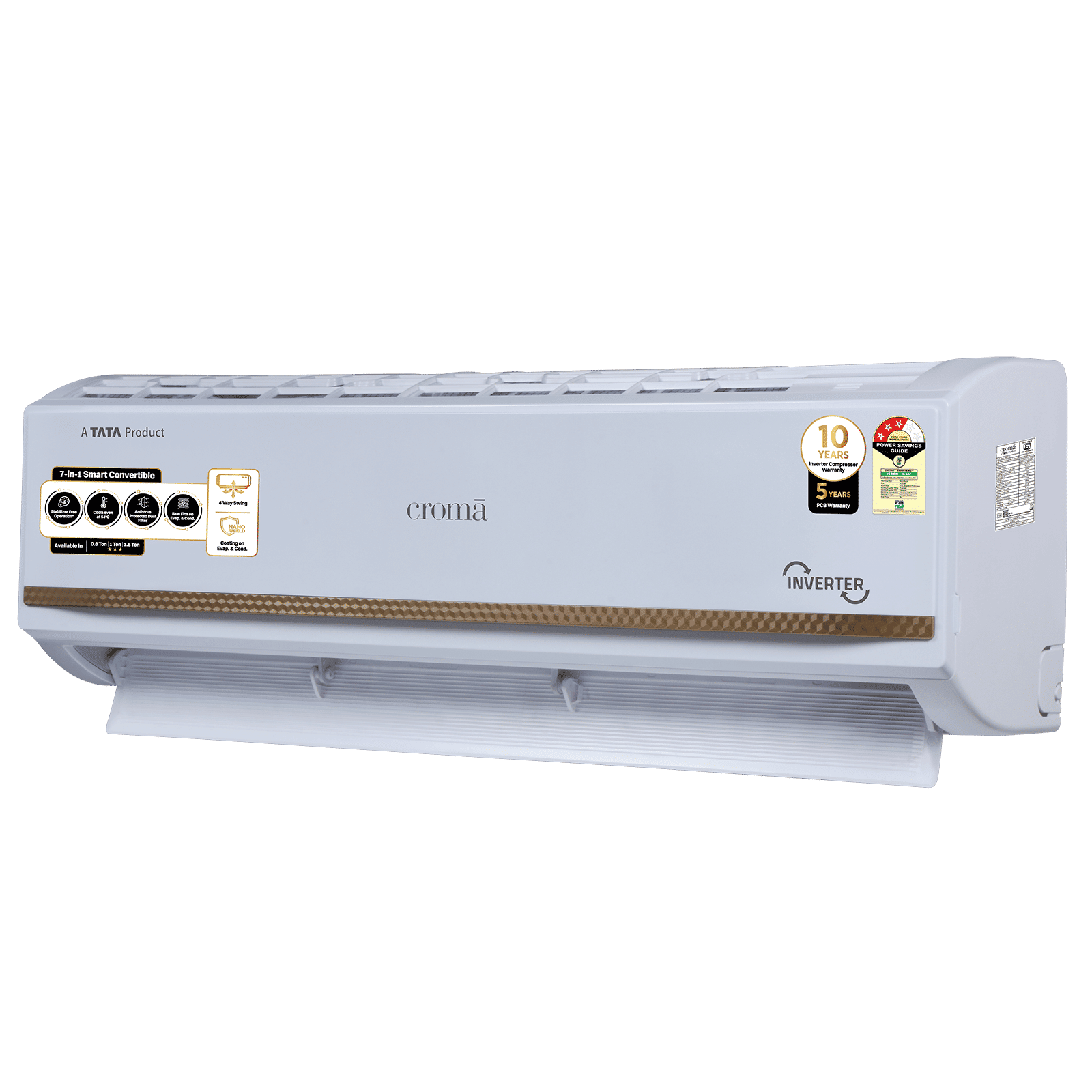 Buy Croma 7 in 1 Convertible 1.5 Ton 3 Star Inverter Split AC with